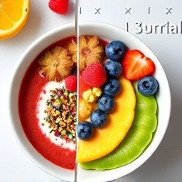 Gesunde Smoothie Bowl mit frischen Früchten